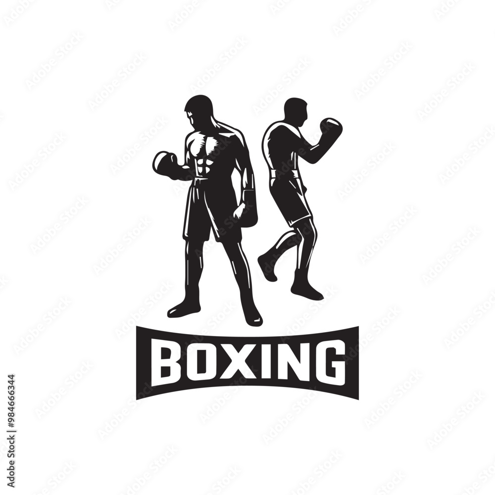 Obraz premium Creative Set Of Illustration Boxing Logo Design