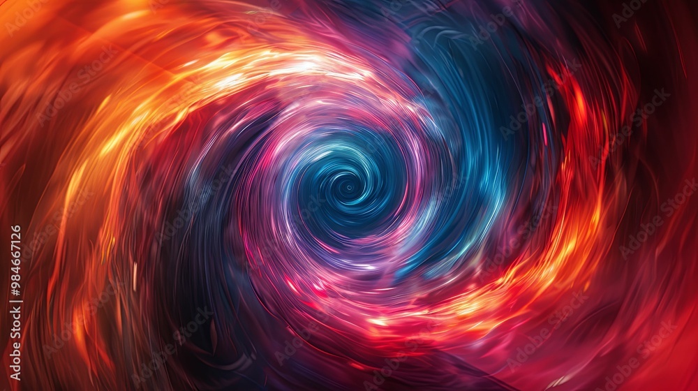 Abstract Swirling Vortex of Red, Blue, and Purple Hues Abstract Swirling Vortex of Red, Blue, and Purple Hues