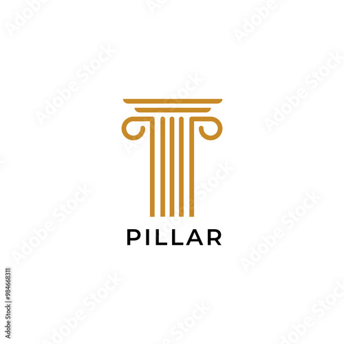 Pillar Ancient Logo Monument Line