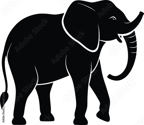 "Stunning Elephant Vector Illustration - Majestic Design with Vibrant Colors, Intricate Patterns, and Sunset Savanna Background for Eye-Catching, Engaging Artwork"