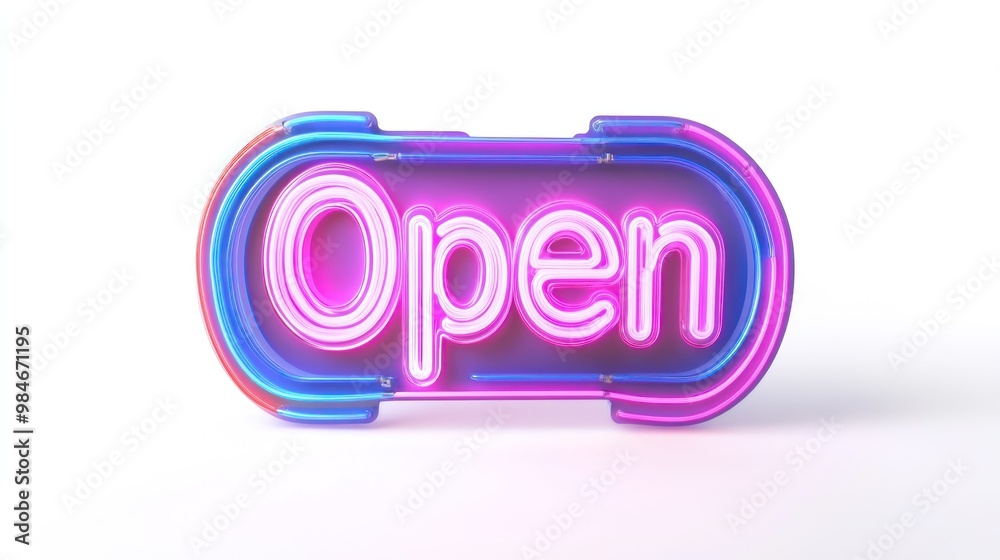 A vibrant neon sign displaying the word A vibrant neon sign displaying the word