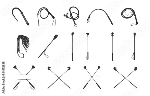 Horse riding crop silhouette, Whip silhouette, Riding crops silhouette, Riding crops svg, Whip svg, Horse crops svg, Riding equestrian svg, Riding crop clipart, Riding crops bundle. V02
