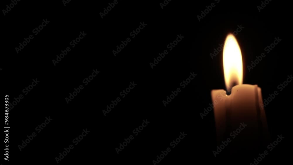 Candle Flame Burning in Total Darkness Candle Flame Burning in Total Darkness