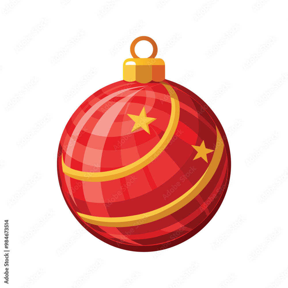 Christmas red and green balls, Christmas ornament decoration Vector art illustration Christmas red and green balls, Christmas ornament decoration Vector art illustration