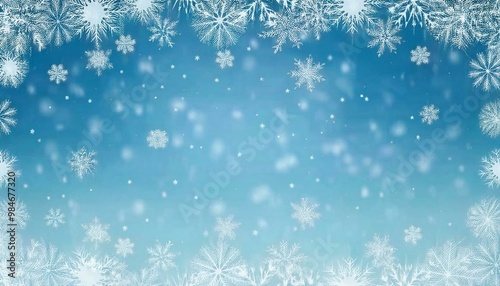 Winter Wonderland: A Serene Snowflake Scene, Winter background