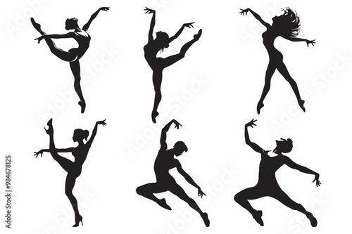 dance vector silhouette design illustrator