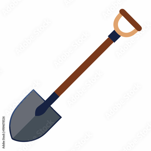 Shovel on White Background Vector Illustration | SVG, Cricut Cut Files, Clipart, Logo Icons, Graphic Design Resource