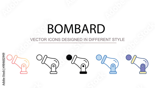 Canvas Print Bombard icon design with white background stock illustration
