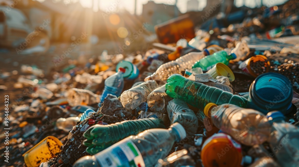 plastic bottles in a recycling bin plastic bottles in a recycling bin