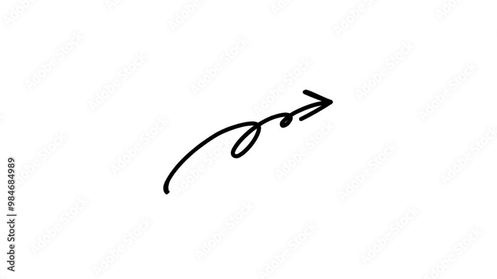 arrow highlight icon 4K animation with white screen background