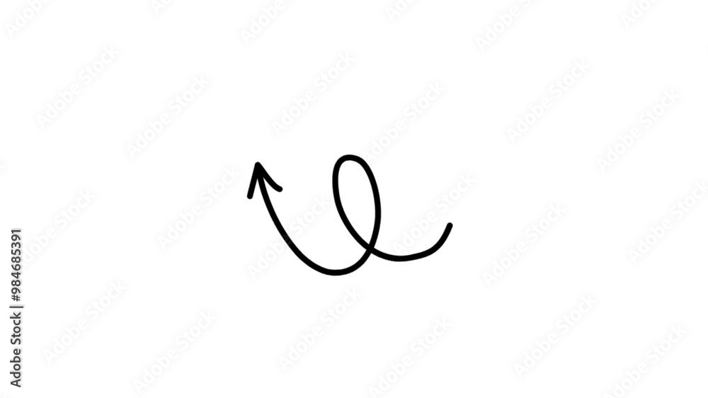 arrow highlight icon 4K animation with white screen background arrow highlight icon 4K animation with white screen background
