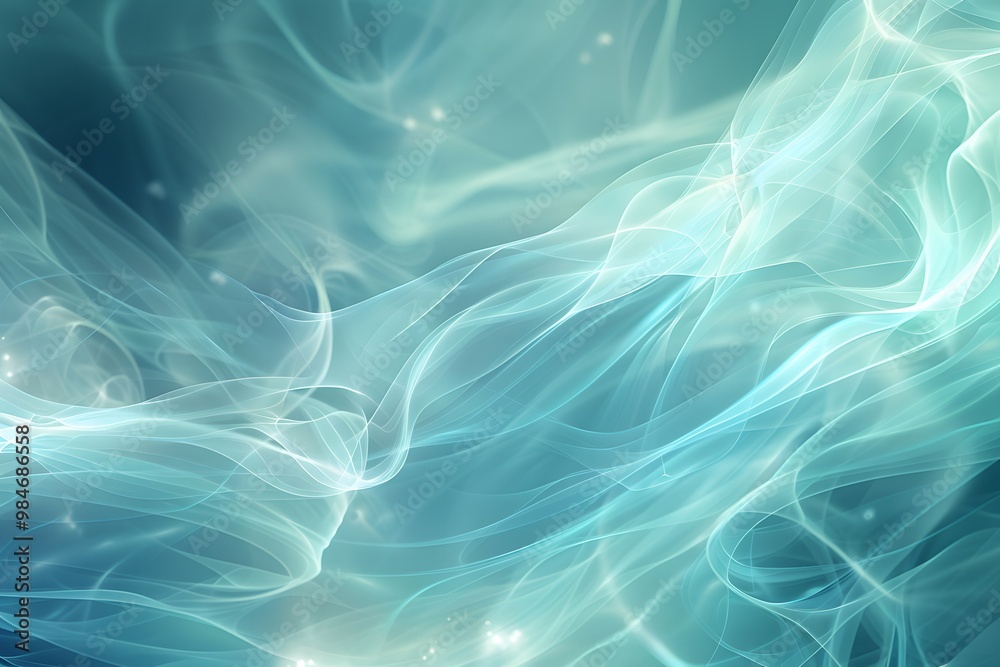 Obraz premium Ethereal Waves of Light and Color in a Dreamy Abstract Background