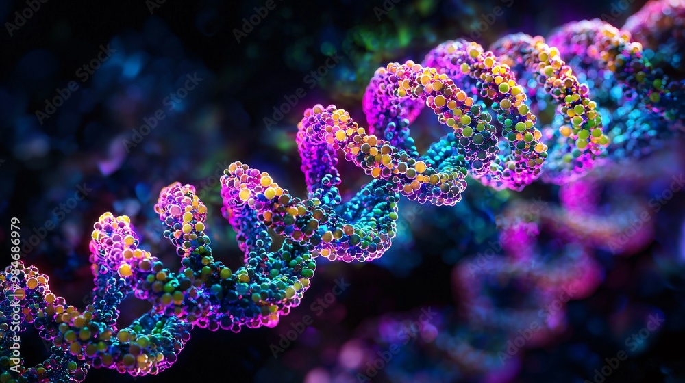 Colorful DNA Double Helix Colorful DNA Double Helix