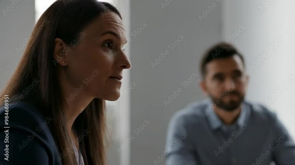 a female chief executive is speaking at a meeting a female chief executive is speaking at a meeting