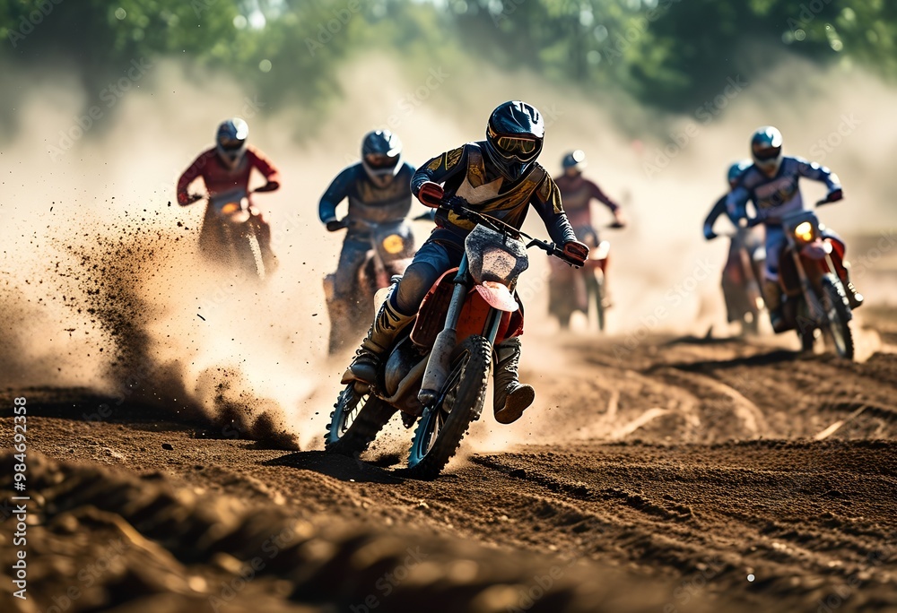 Naklejka premium motocross