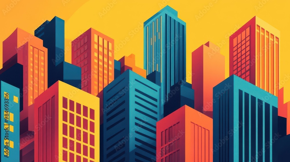 Conceptual art real estate branding, combining entrepreneurship and strategy in a bold, visually captivating design with vibrant colors Conceptual art real estate branding, combining entrepreneurship and strategy in a bold, visually captivating design with vibrant colors