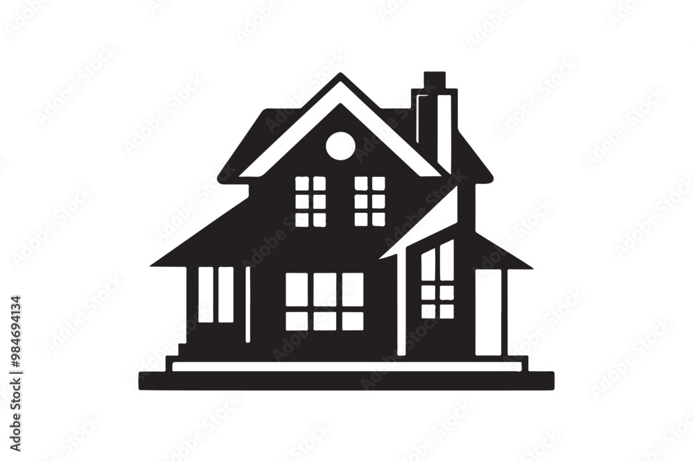 House icon silhouette vector illustration, House icon silhouette vector. House icon silhouette vector illustration, House icon silhouette vector.