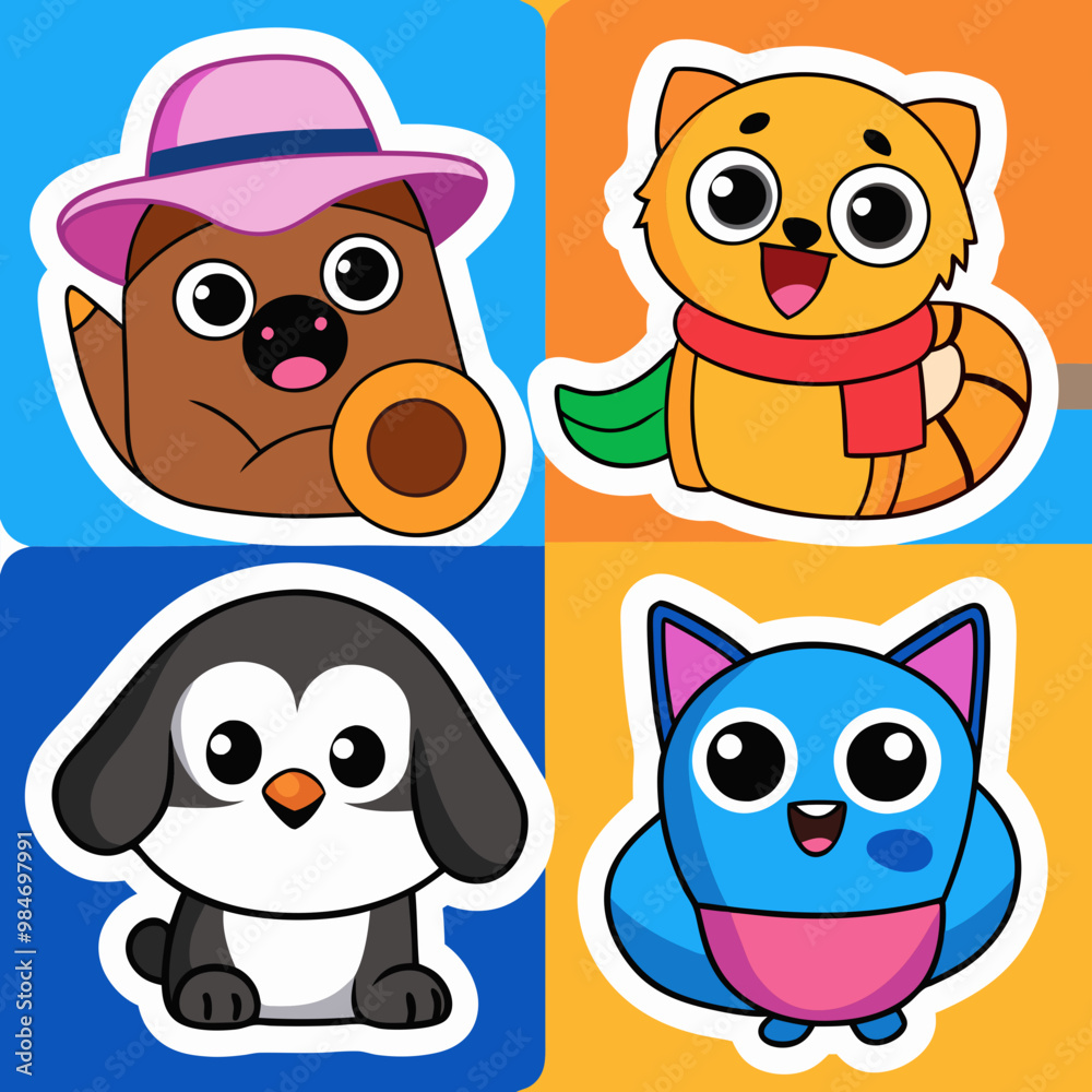 Fototapeta premium Representation for sticker design