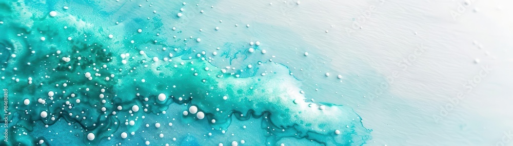 Cool blue to green gradient background with a smooth blend, simple background, refreshing and serene