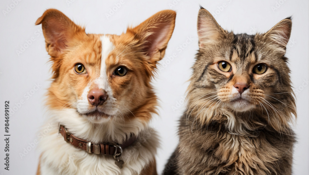 Dog and Cat Portrait Dog and Cat Portrait