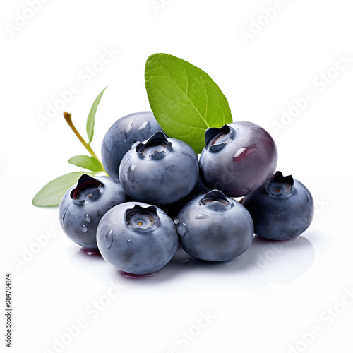 blueberries isolated on white background
