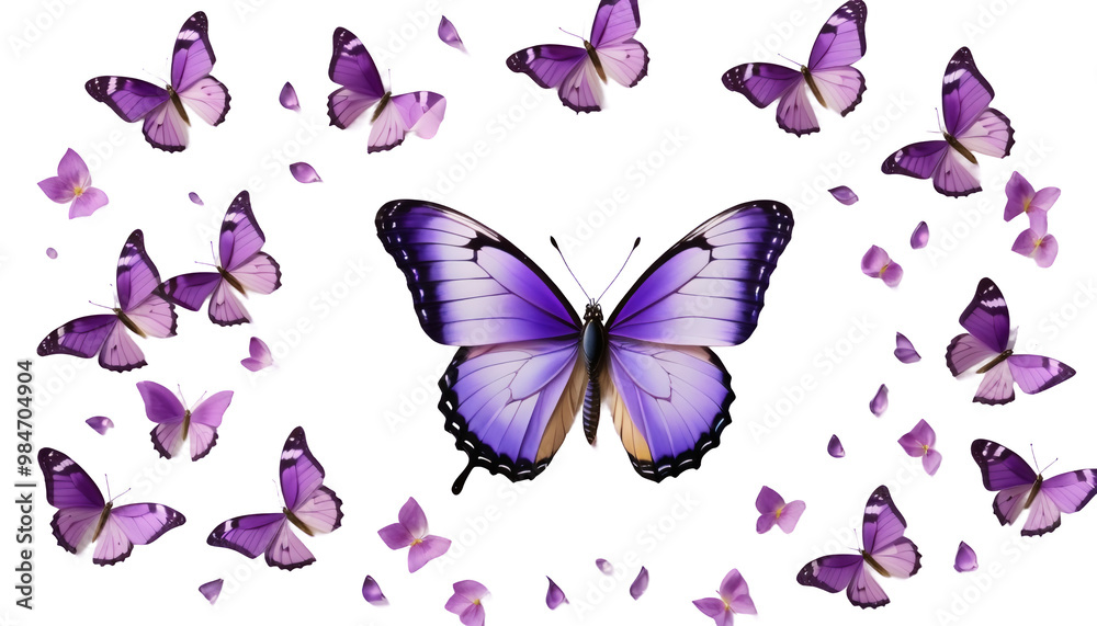 violet butterfly lilac white background olated illustration watercolor butterfly beautiful illustration butterfly watercolor insect purple tropical isolated white beauty spring summer flying animal