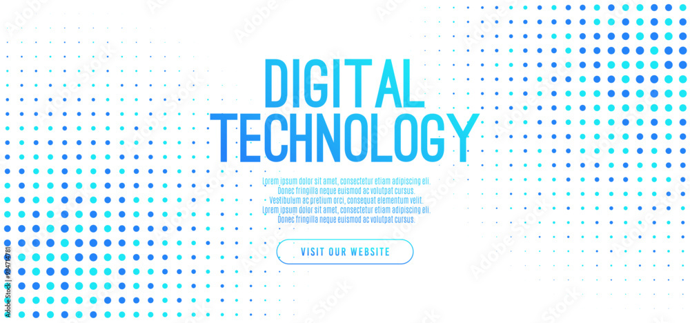 Fototapeta premium Abstract digital technology hi-tech futuristic blue white background, cyber information communication, innovation future tech data, internet network connection, Ai big data lines dots, circuit vector