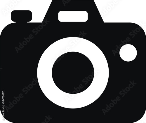 dslr camera icon silhouette vector