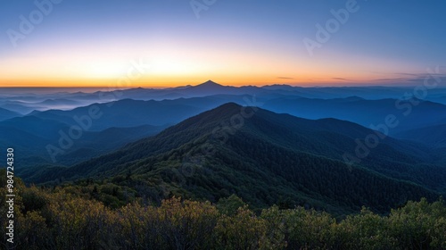 Majestic View of Brasstown Bald Mountain Captured in Natural Light. National Geographic-Inspired Landscape Photography.