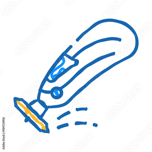 engraver multifunctional tool doodle icon sketch vector. engraver multifunctional tool sign. isolated symbol illustration