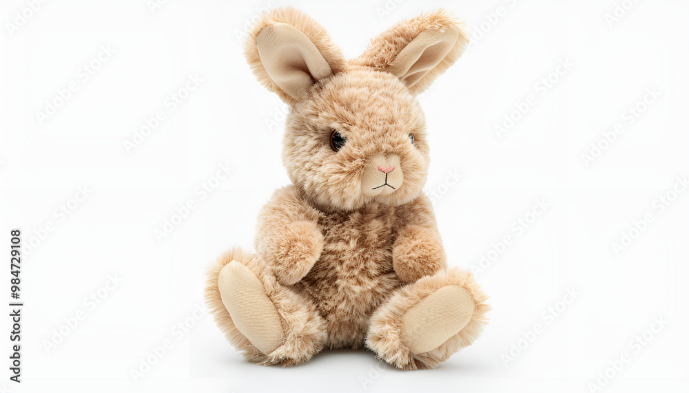  isolated toy bunny on the white background