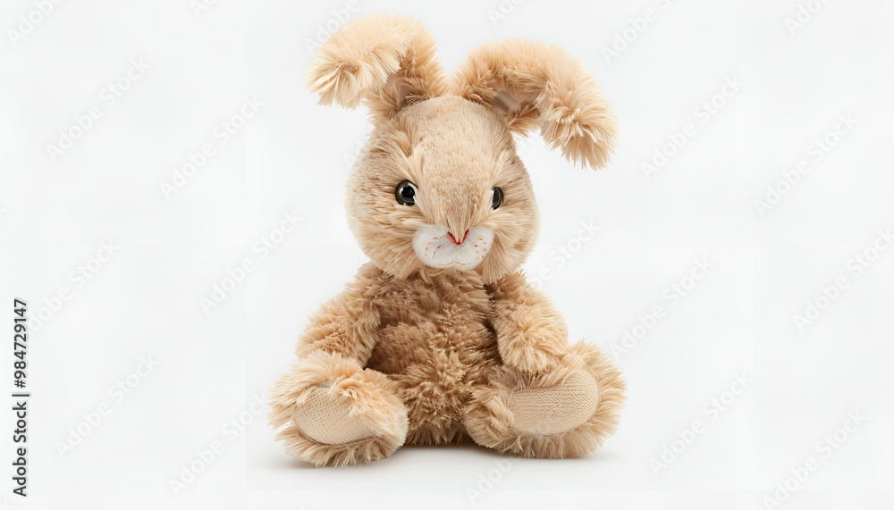 isolated toy bunny on the white background isolated toy bunny on the white background