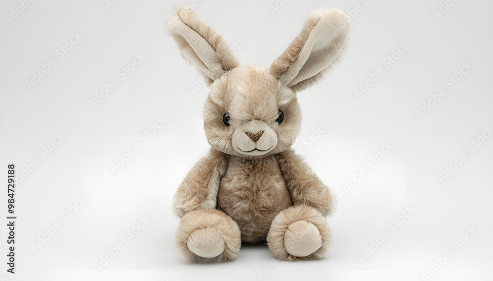 isolated toy bunny on the white background isolated toy bunny on the white background
