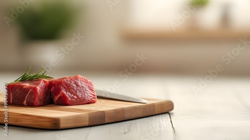 Bacteria on Cutting Board - Close-Up of Microbial Contamination from Raw Meat Highlighting Hidden Food Safety Threats and Hygiene Risks in Culinary Environments photo