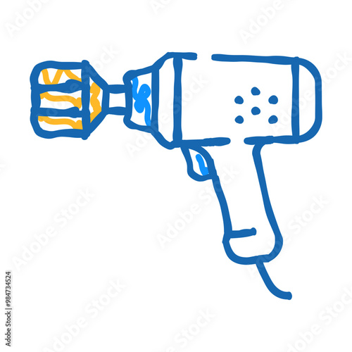wrench tool doodle icon sketch vector. wrench tool sign. isolated symbol illustration