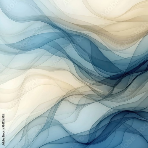 Serene Abstract Background in Soft Blues for High Holidays