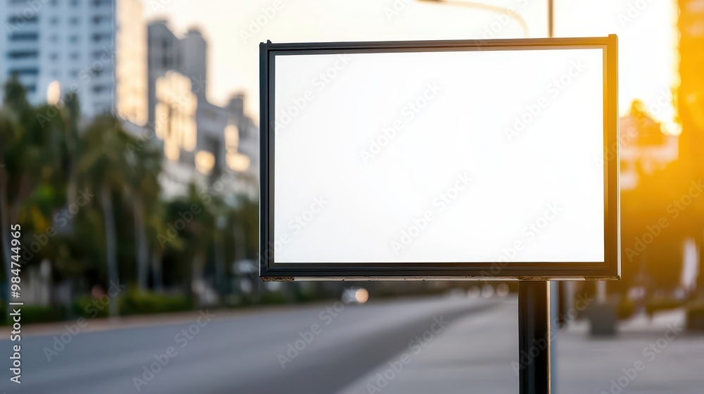Fototapeta premium Digital marketing campaign for loans displayed on virtual billboards, fintech advertising, financial services