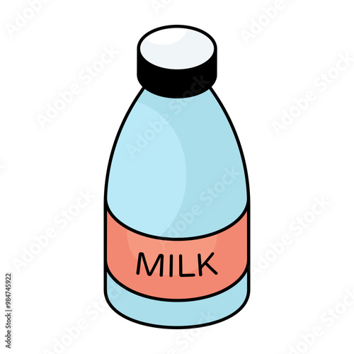 An icon design of milk bottle