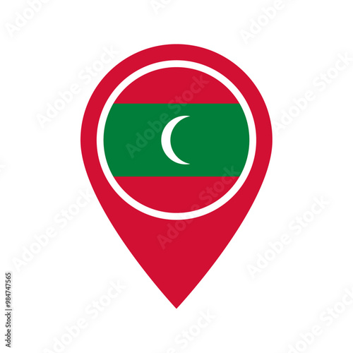 Maldives flag location icon Free Download Maldives flag location icon - GFXLoad