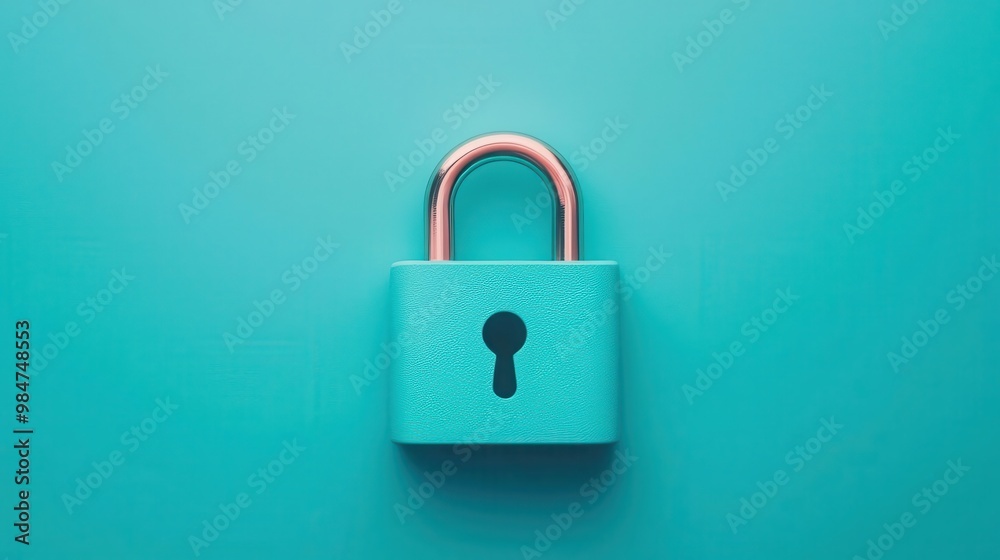 Digital lock symbolizing secure online loan applications, data protection, trust in technology Digital lock symbolizing secure online loan applications, data protection, trust in technology