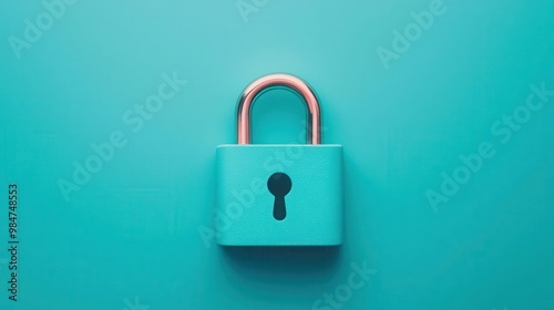 Digital lock symbolizing secure online loan applications, data protection, trust in technology