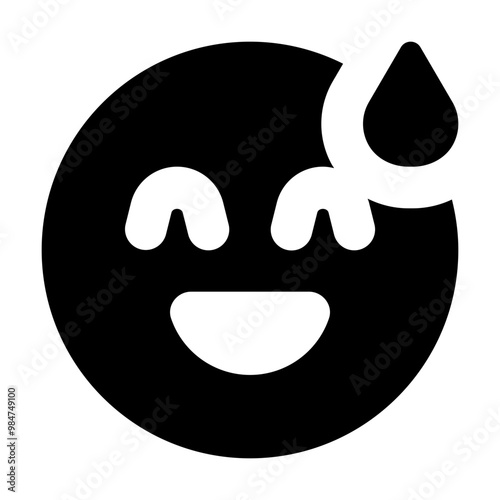 Emoji Grin Sweat Icon