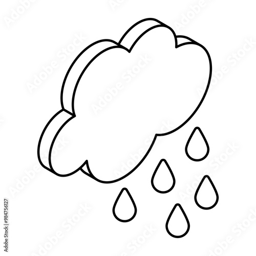 Rainfall icon in perfect design