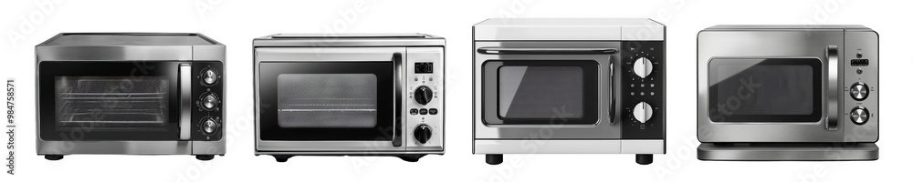 Fototapeta premium Electric Microwave Oven isolated on transparent background