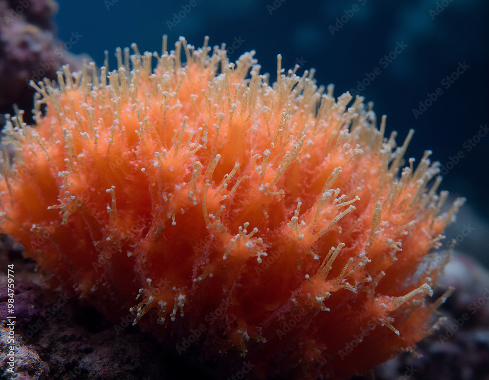 close-up of a coral polyps colony close-up of a coral polyps colony