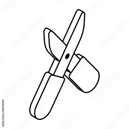 Trendy vector design of scissors