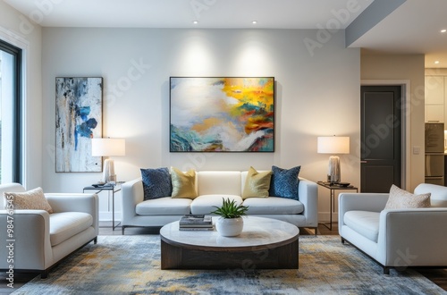 Wallpaper Mural Contemporary Living Room Interior Design Torontodigital.ca