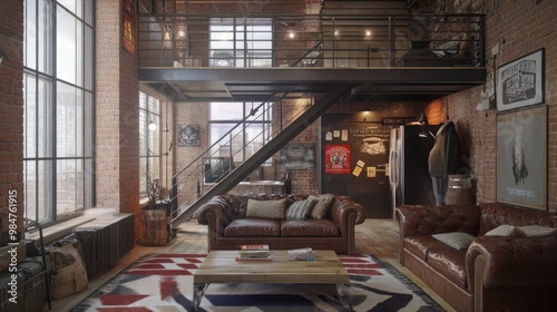 Industrial Loft Apartment Interior Design