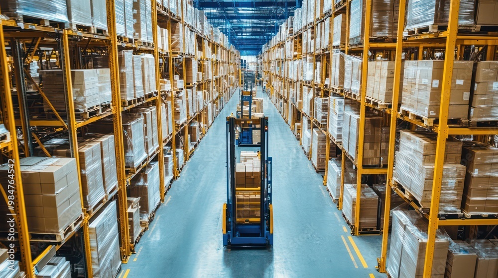 Logistics technology solutions, with AI-driven software and automated tools managing real-time inventory and shipments Logistics technology solutions, with AI-driven software and automated tools managing real-time inventory and shipments