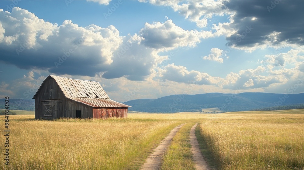 Rustic Barn in a Tranquil Field Rustic Barn in a Tranquil Field